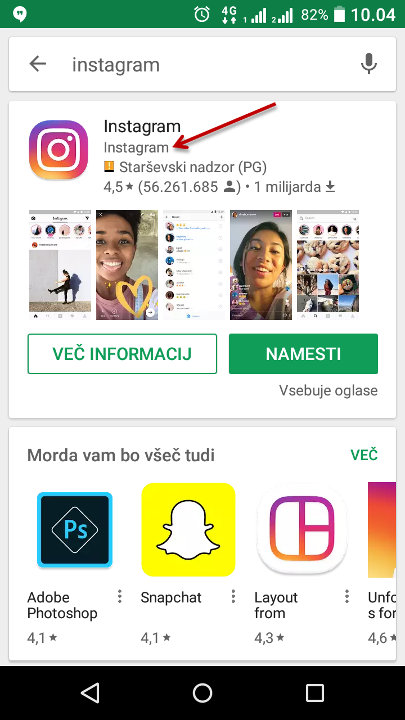 Instagram Google Play