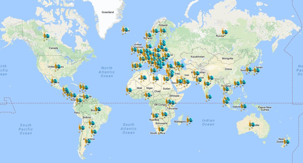 Dan varne rabe interneta 2014 - pregled sodelujočih po svetu